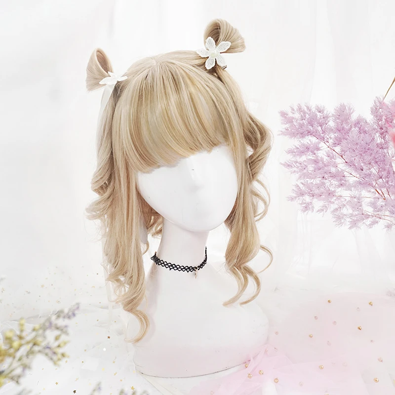 

Ctrlaltкороткий волнистый парик с челкой красный черный блонд Розовый Синтетический косплей Лолита парик милая девушка леди аниме парики для ...