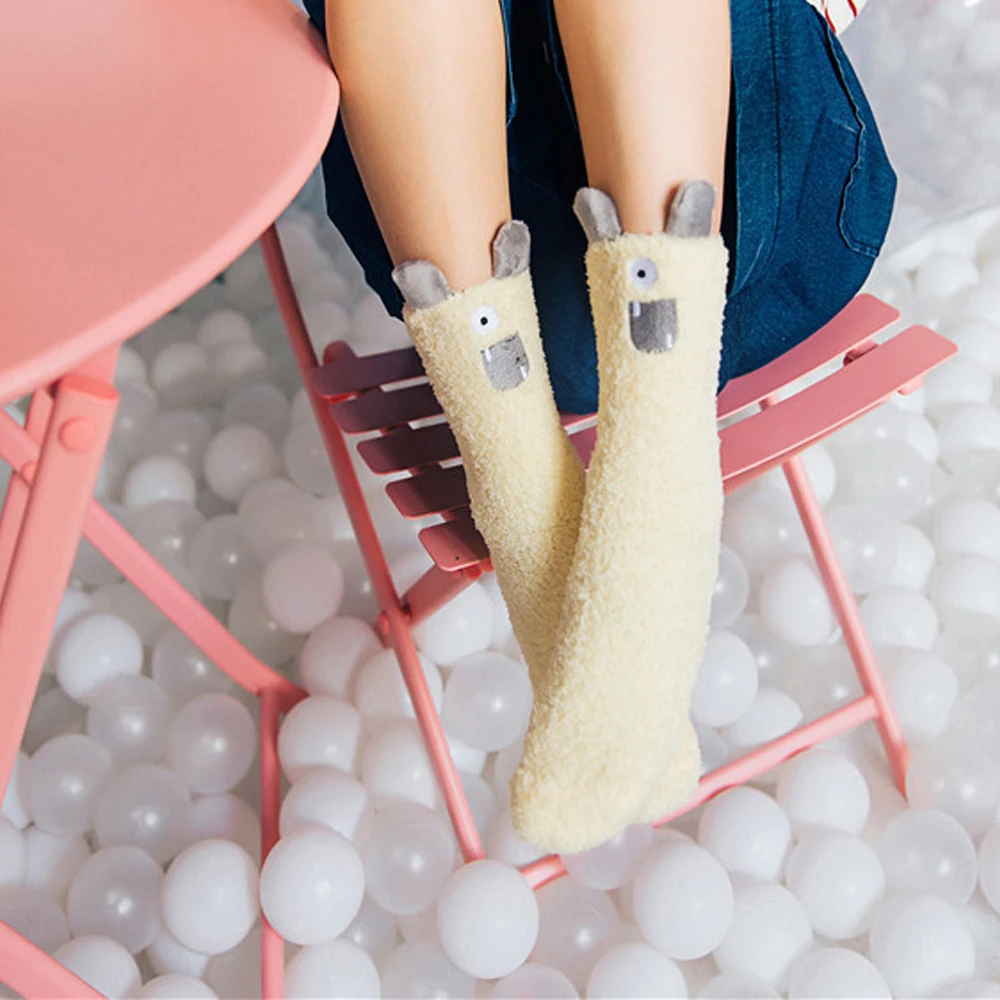 

Women's Cotton Thickening Socks for Women Ladie Fluffy Girl Breathable Warm Casual Short Sock Female Women Sox