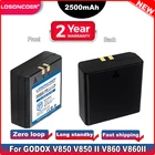 LOSONCOER VB-18 VB18 VB-19 VB19 2500 мАч, Батарея вспышка-стробоскоп для GODOX V850 V850 II V860 V860II синхроконтакта разъем для внешней вспышки типа.