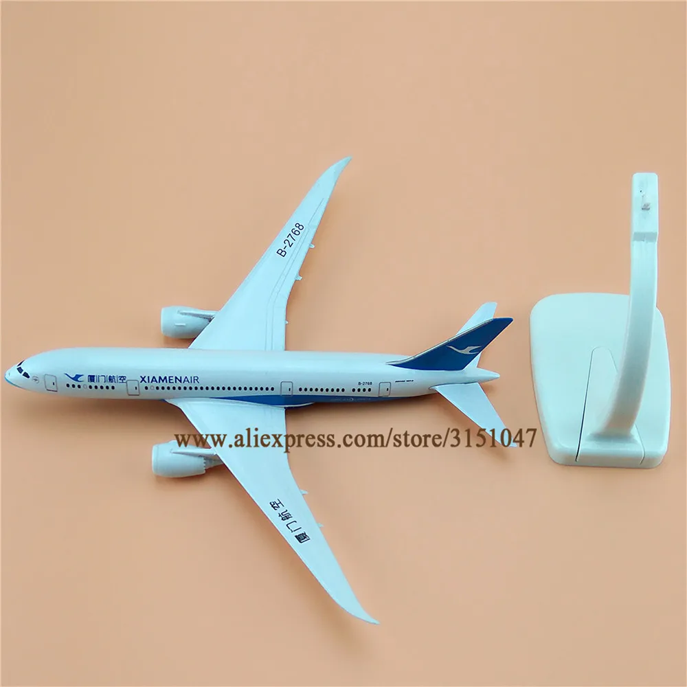 Модель самолета авиакомпании Xiamen Air модель из металлического сплава 20