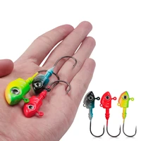 1pcs jig lead head soft lure hook fishing tackle bass fish type 3d eye 10g%e2%80%9443g barbed silicone bait soft worm fishing tackle