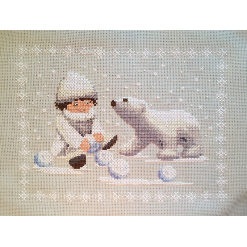 Золотая коллекция милый Набор для вышивки крестиком шары снега маленький