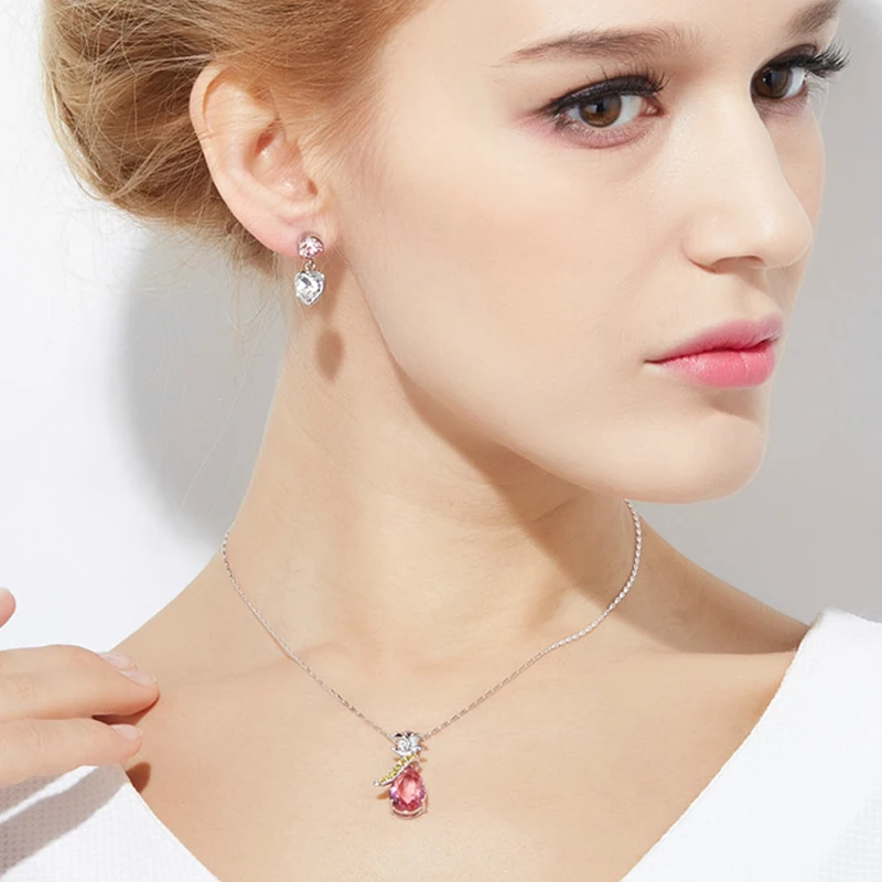 Женские серьги-подвески с кристаллами Swarovski элегантные серьги в европейском
