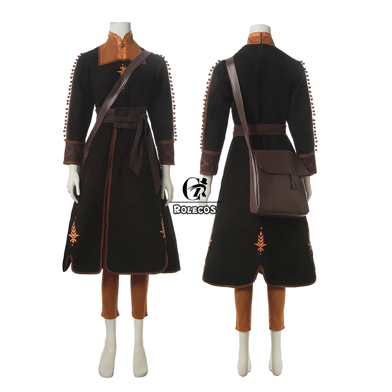 ROLECOS Анна Косплей Костюм Принцесса платье плащ брюки женский косплей костюм