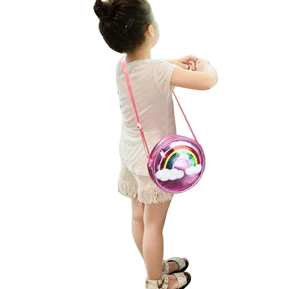 Детская кожаная сумка через плечо для девочек праздничная дорожная