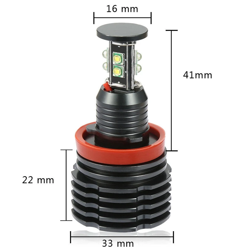 Туман светильник головной H8 без ошибок 80 Вт Светодиодный в виде ангельских глаз