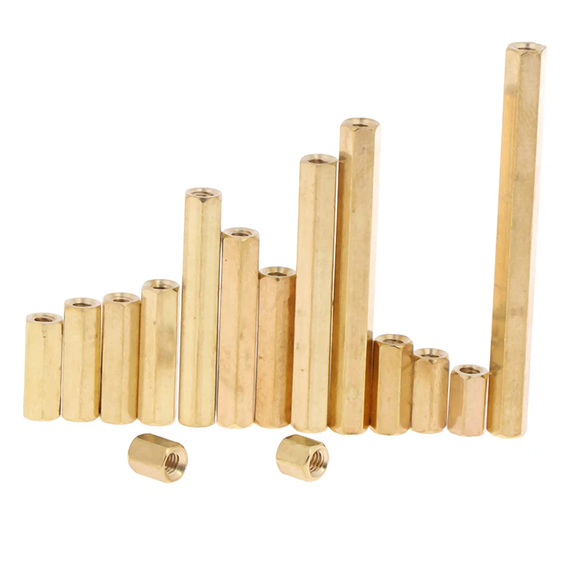

10Pcs M3 Hex Nut Spacing Screw Female Brass Threaded Pillar PCB Motherboard Standoff Spacer 5-50MM
