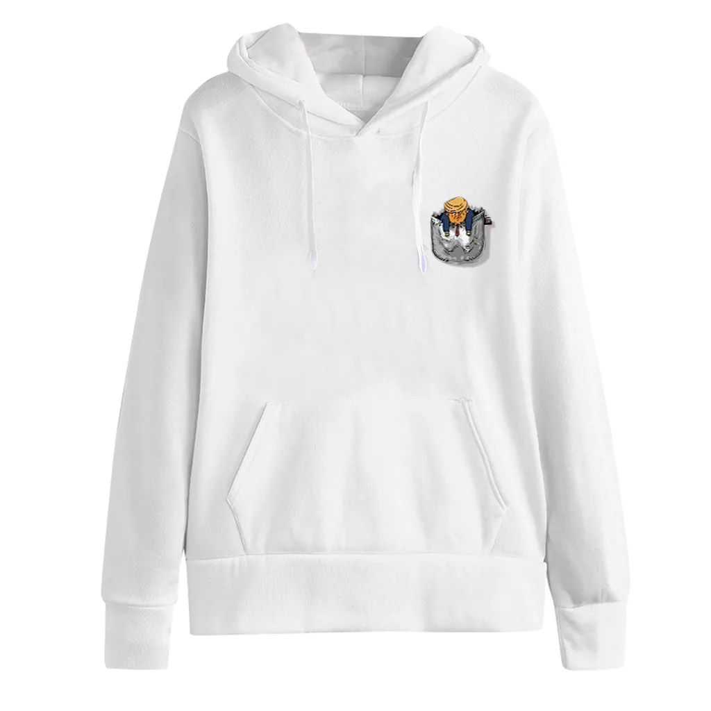 JAYCOSIN женские толстовки 2019 длинный рукав толстовка с капюшоном пуловеры топы худи