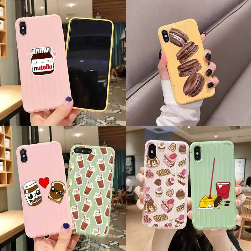 Милый чемодан на колесиках для шоколада текстурный чехол телефона IPhone 11 Pro Max X XS MAX