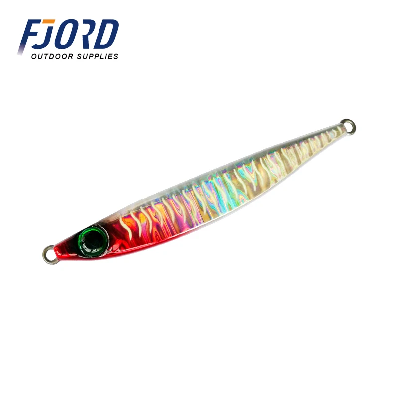 FJORD Sinking Laser Metal Jig Fishing Lure 40g 60g 80g 100g 6 colors Fish Luminous Jigging Speed Lead Tackle | Спорт и развлечения
