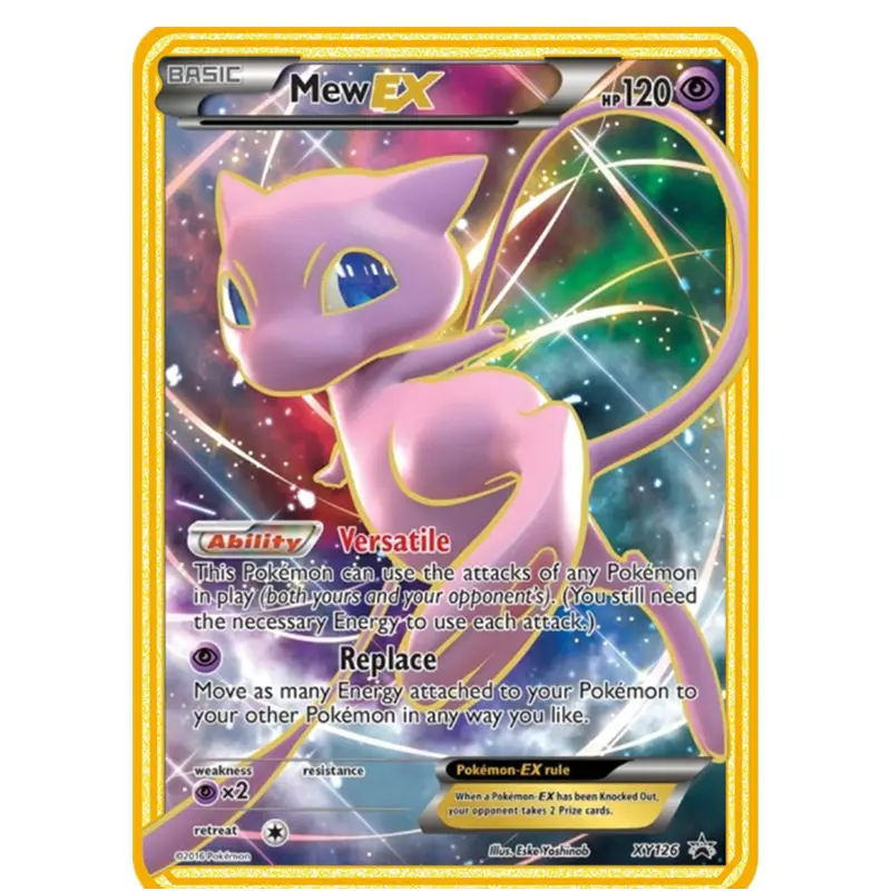 Редкие металлические карты Pokemon V Vmax Mewtwo EX HP170 Mew HP120 золотые коллекционные подарок