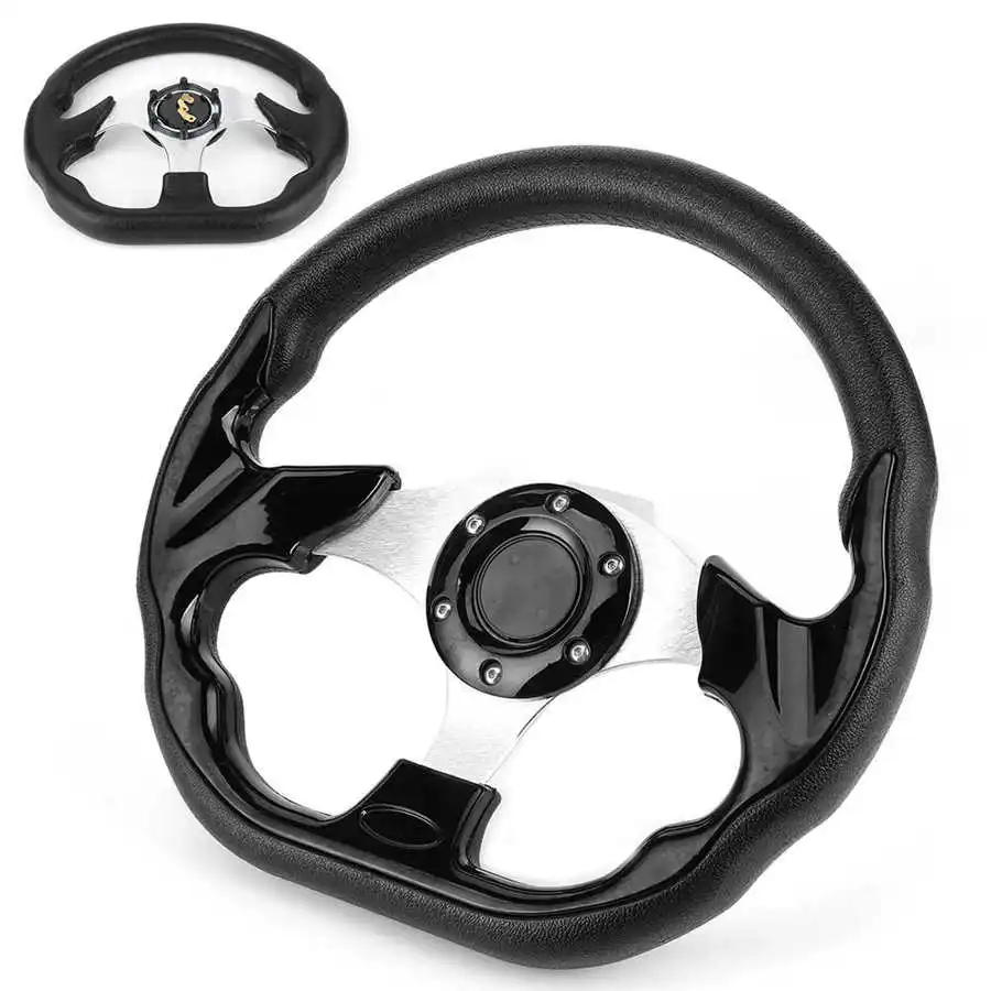 Руль для гоночного автомобиля 320 мм/дюйма с кнопкой звукового сигнала глянцевый