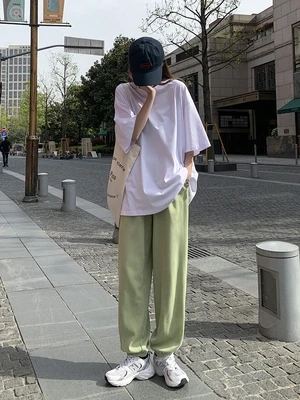 

Pants women's trousers, ninth pants, wide-legs, loose, thin, lazy, wild, casual, thin