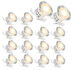 Thrisdar 16 шт. DC12V Светодиодный светильник из нержавеющей стали подземные лампы IP67 водонепроницаемый встраиваемые лестницы шаг путь палубный прожектор светильник