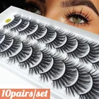 Накладные ресницы 3D из натуральной норки, мягкие, Эффектный объем, искусственные ресницы, макияж, шелк, инструменты для ресниц