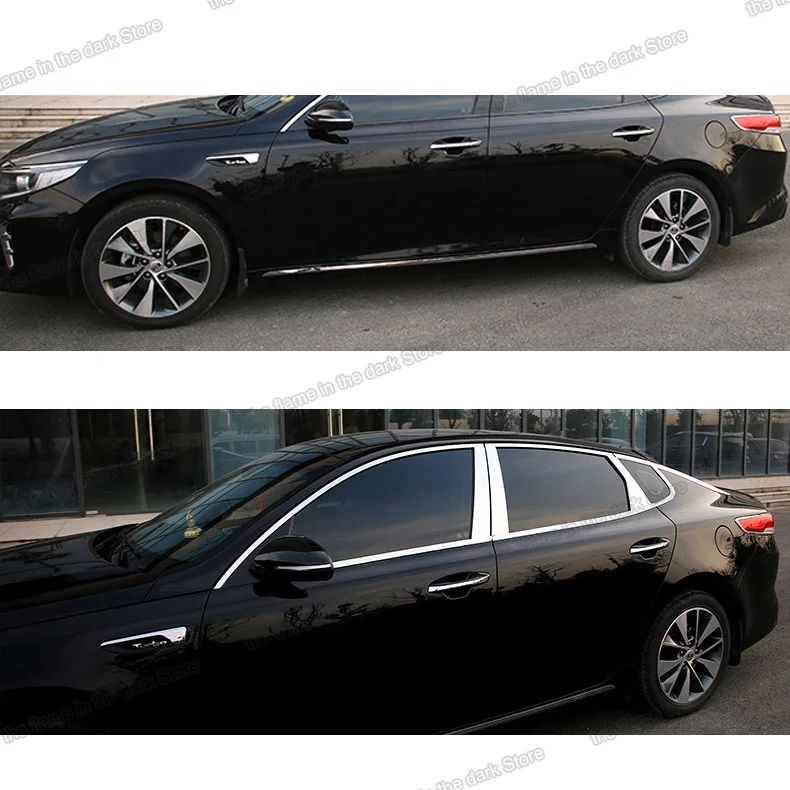 Lsrtw2017 хромированная отделка окна автомобиля из нержавеющей стали для Kia K5 Optima 2016