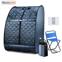 portable steam sauna box foldable steam saunas for home spa 3l 800w steam generator with protection bag chair included