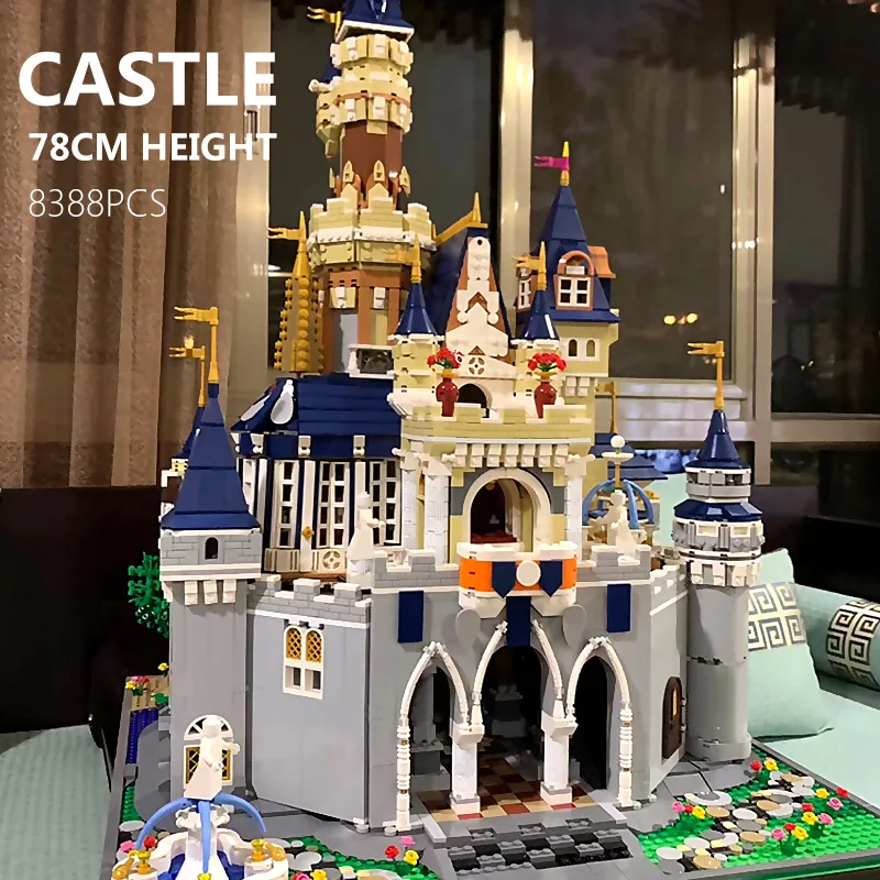 

2020 Mould King 13132 8388Pcs Princess Cinderella Dream Castle Creator UCS Set Building Blocks Bricks 16008 Kids Toys