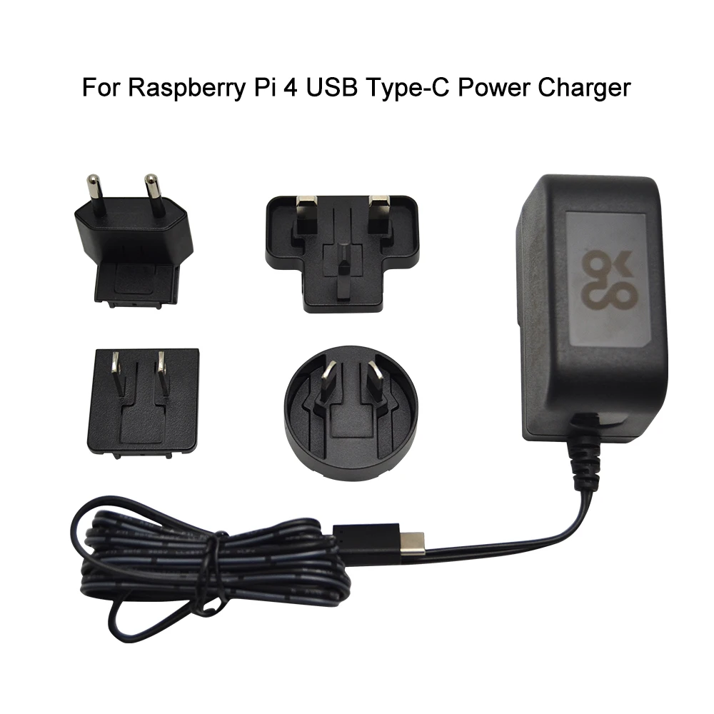 Оригинальный raspberry pi 4 источник питания для Pi USB EU US UK AU вилка сменная зарядное