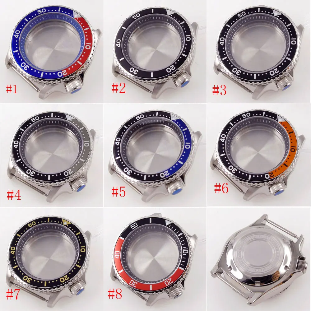 41mm Watch Case Sapphire glass 20ATM Waterproof fit for NH35/SKX007 Automatic Movement Watch parts