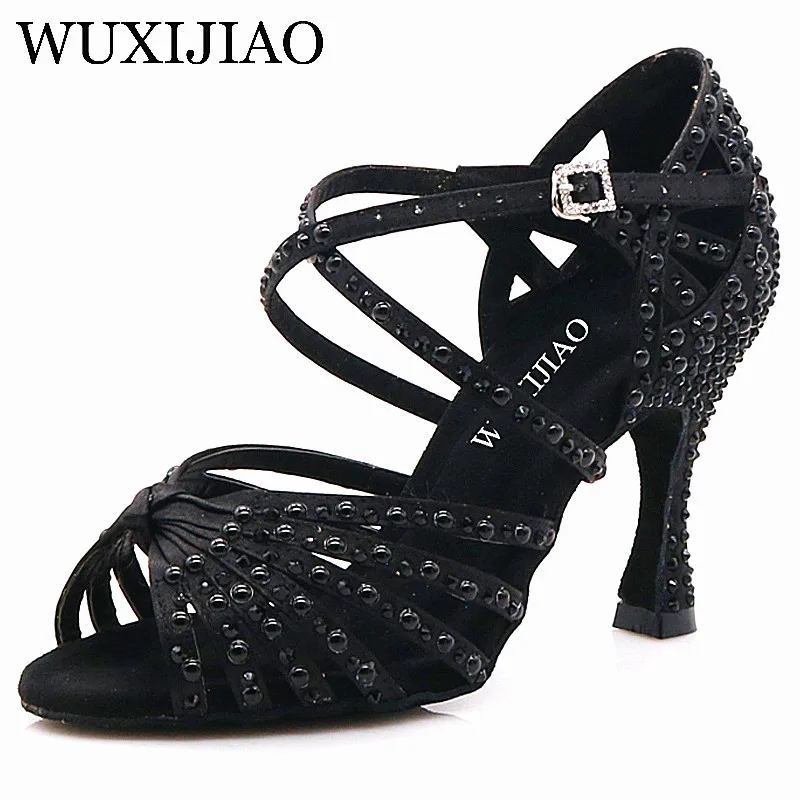 Обувь для латиноамериканских танцев WUXIJIAO Pearl Стразы спортивные танцевальные