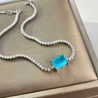 2020 trend 925 sterling silver 68 paraiba tourmaline high carbon diamond strand bracelet anniversary gift for women fine jewel