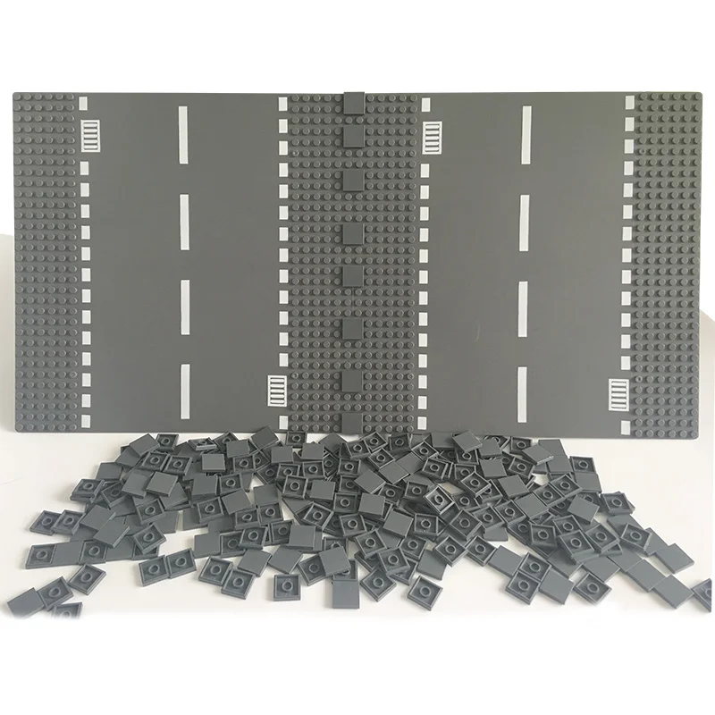 100 шт. плоская черепица 2x2 DIY обучающие пластиковые строительные блоки кирпичи
