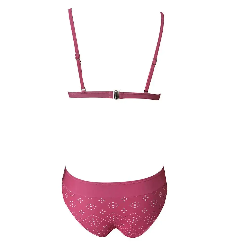 Для женщин бразильский с рисунком бикини набор купальники из двух частей лямкой