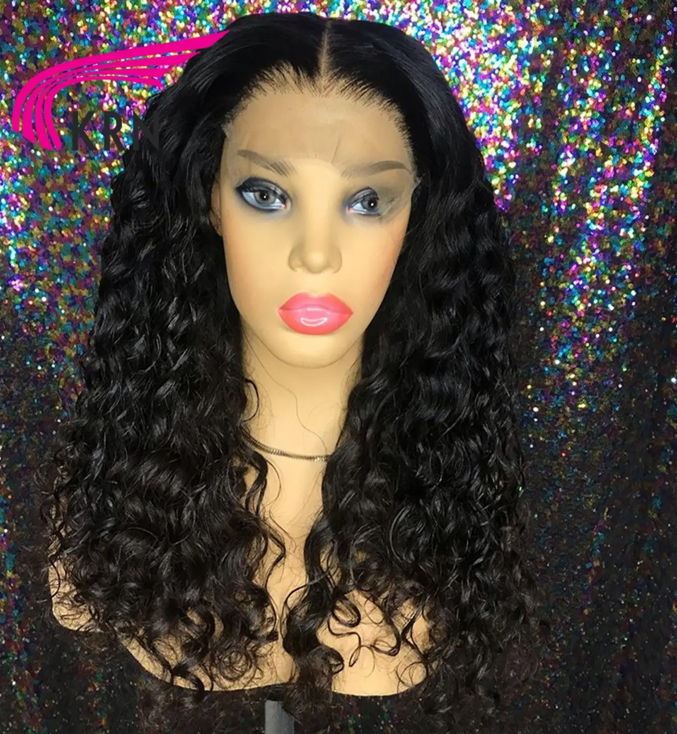 KRN кудрявые 13х6 кружева спереди Средний рацион 8 &quot-22&quot дюймов Remy человеческие