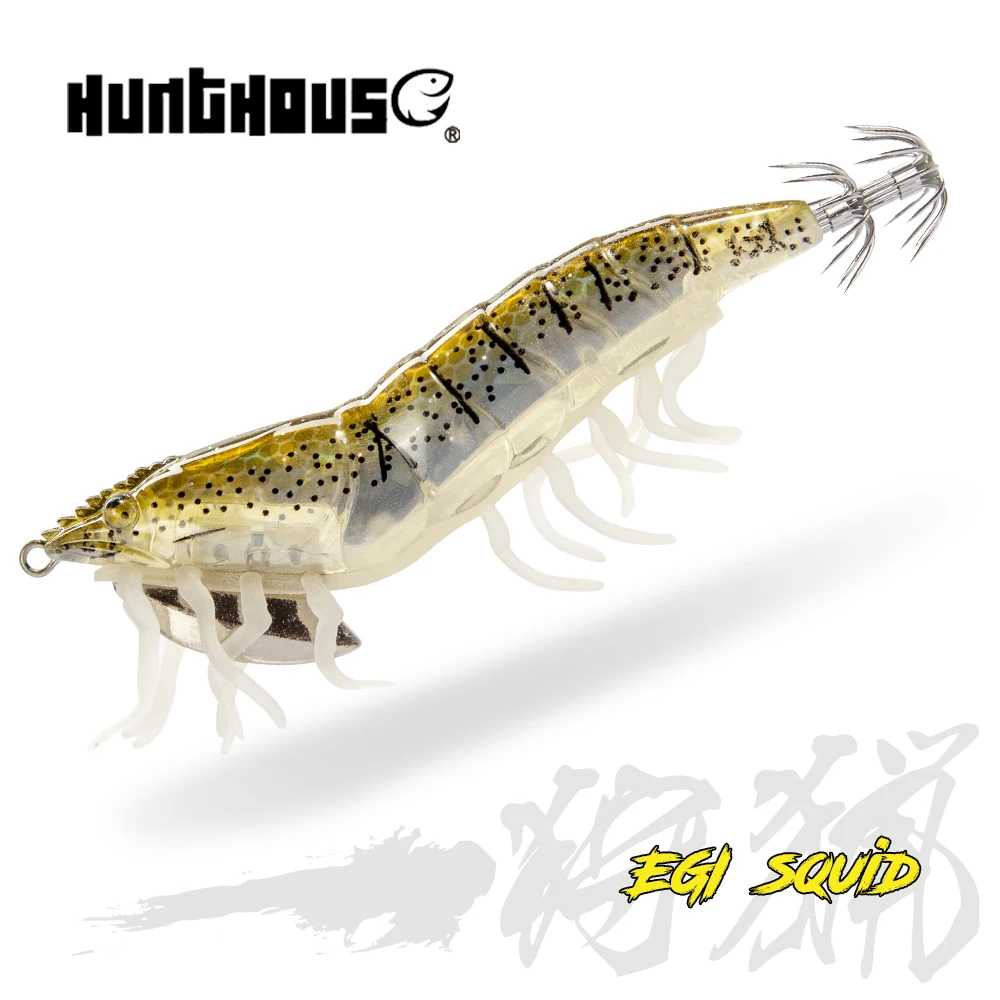Hunthouse 3D HYBRID Shrimp EGI Lure 11cm/20g For Fishing Squid Jigs Cuttlefish Wobbler Leurre Octopus Calamar hard Lure Tackle
