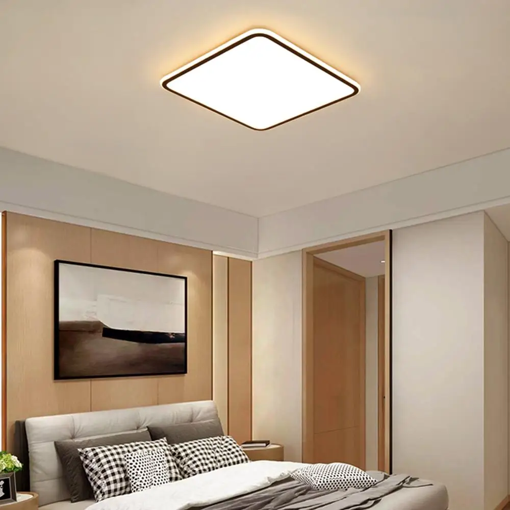

LED Ceiling Light Minimalist Indoor Home Decor Lamp Bedroom Living Room Surface Mount Dimmable Lighting Fixture Remote Control