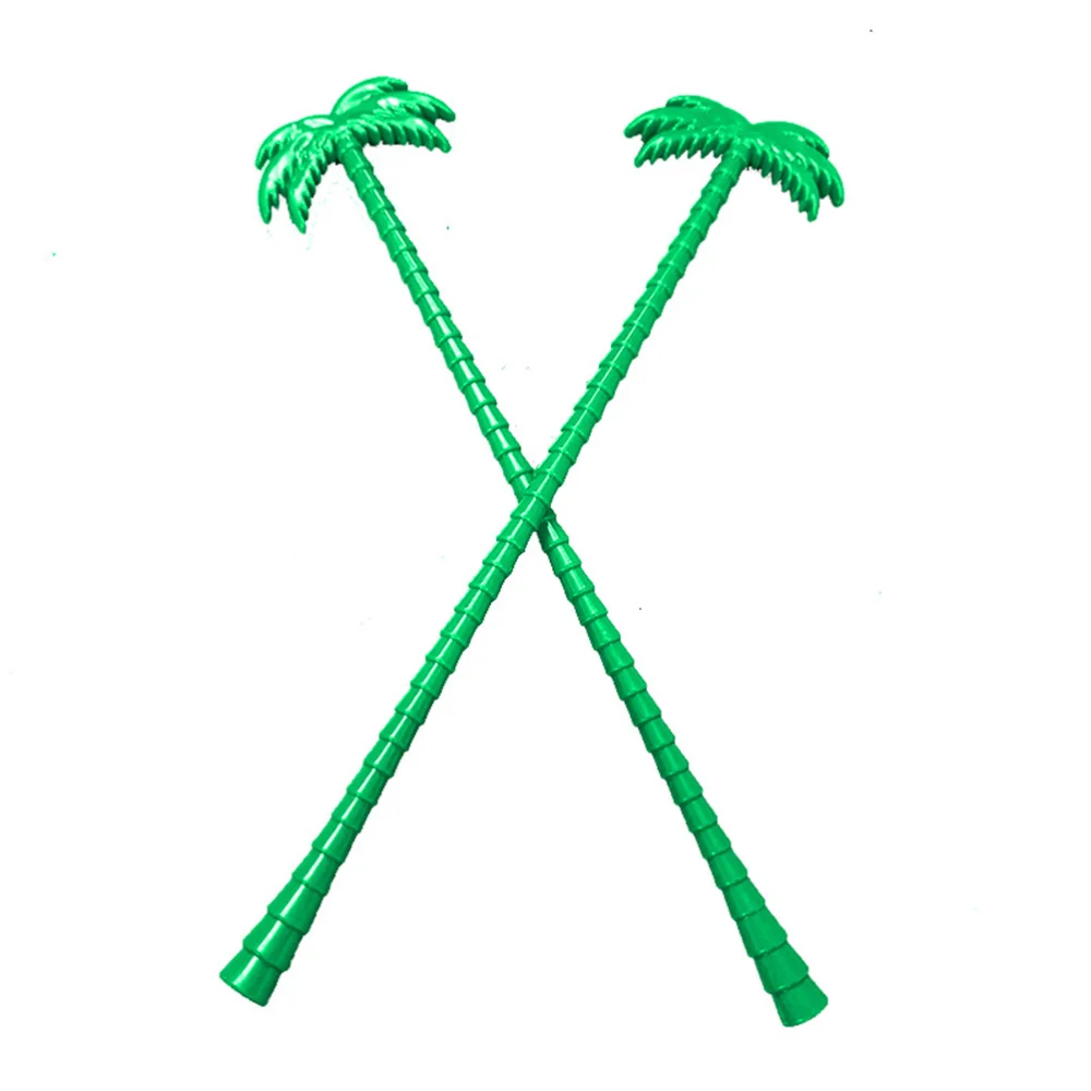 

25pcs Colorful Cocktail Stirring Sticks Coconut Tree Long Handle Picks Swizzle Stick for (Mixed Colors)