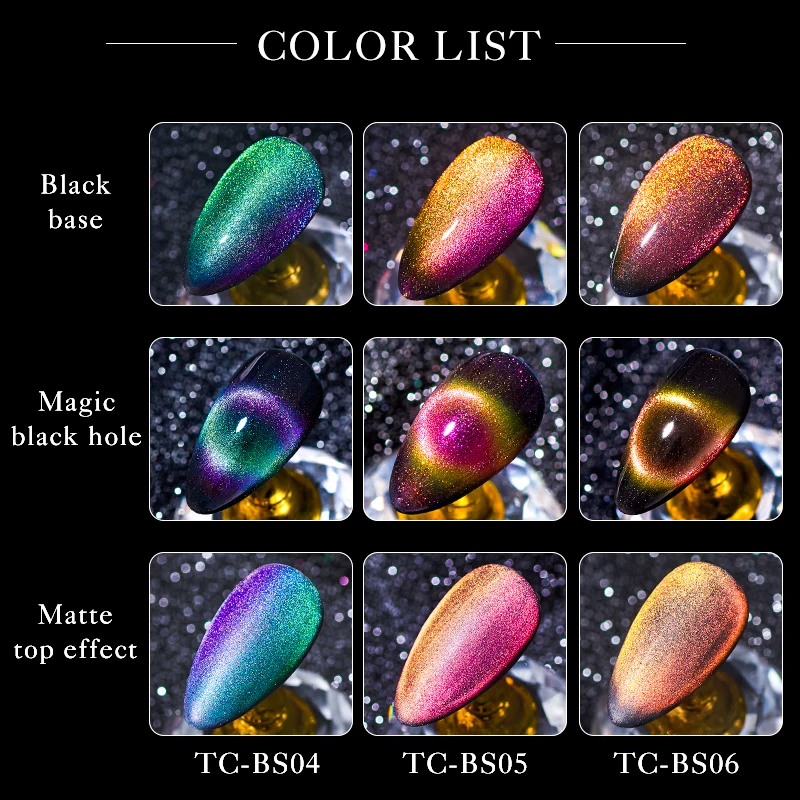 Магнитный гель для ногтей 9D хамелеон искусственная полировка звездное небо