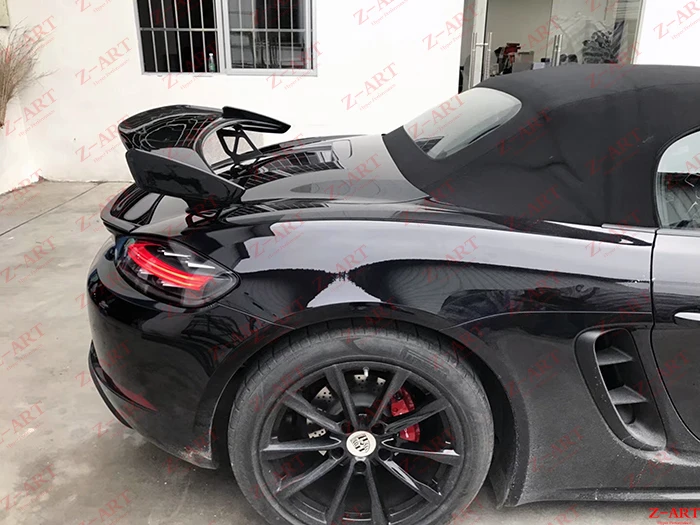 Z-ART GT заднее крыло для Porsche Boxster Cayman718 карбоновое волокно задний спойлер для Porsche 718 углеродного волокна спойлер заднего крыла