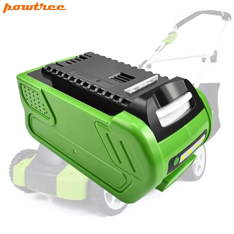 Powtree 40V 6.0Ah для GreenWorks 29472 29462 G MAX Сменные литий ионные аккумуляторы Аккумуляторный