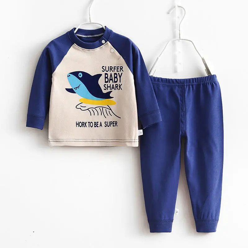 

Spring Autumn Winter New soft breathable Children underwear set cotton 0-5 Y baby Homewear for boys and girls pajamas 2-pcs set