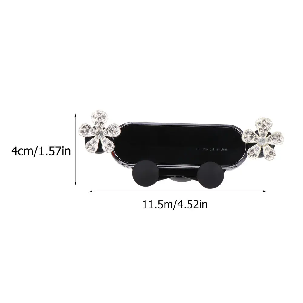 

1Pc Rotating Smart Phone Holder Phone Support Air Vent Phone Holder (Black)