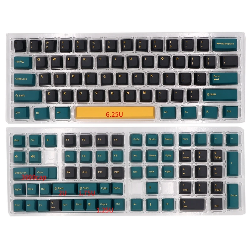 

Mechanical Keyboard Keycaps Custom OEM Profile 126Key Dye Sub KeyCaps Double-shot Compatible Cherry MX GK61 64 68 96 126