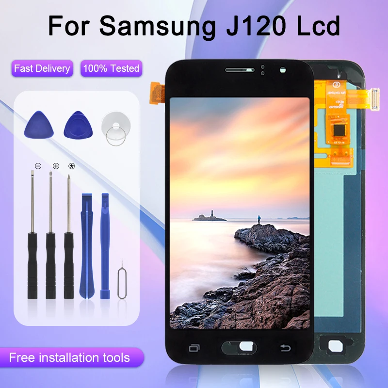 OLED для Samsung Galaxy J120 Lcd J1 2016 дисплей Сенсорная панель экран дигитайзер J120F в сборе с