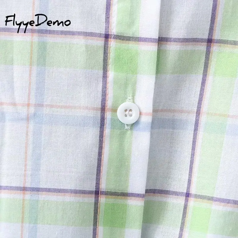 Размера плюс 2020 Сезон весна-осень Топы в клетку рубашки женские блузки рубашка