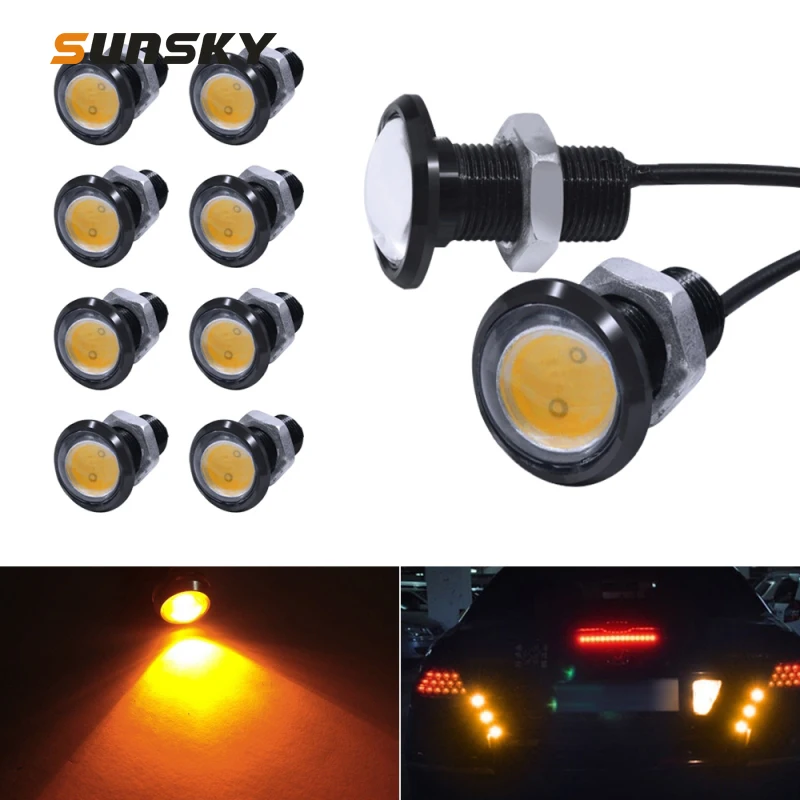 

10 шт., задние фонари для мотоцикла, 18 мм, 1,5 Вт