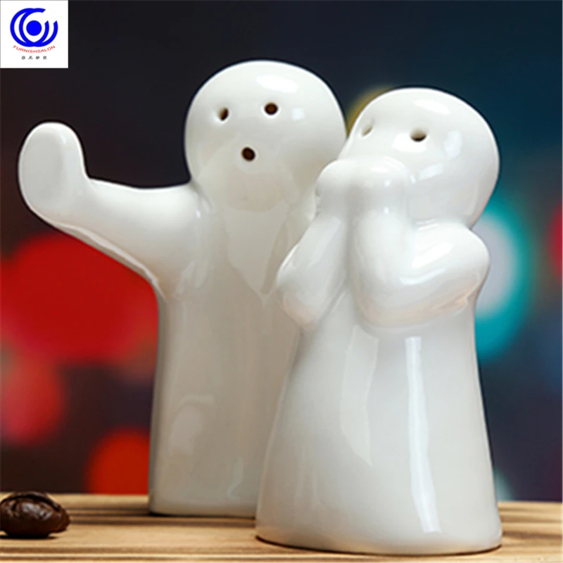 

funny Mini bidong ceramic pepper salt pot seasoning pot seasoning bottle set seasoning box bottle jar household small ornaments