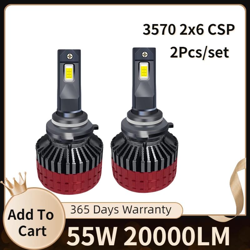 

Car Headlamp H9 Double Copper Tube Heat Dissipation LED Bulb H1 H4 H7 H8 H11 HB3 HB4 9005 9006 20000LM 6000K Auto Fog Light