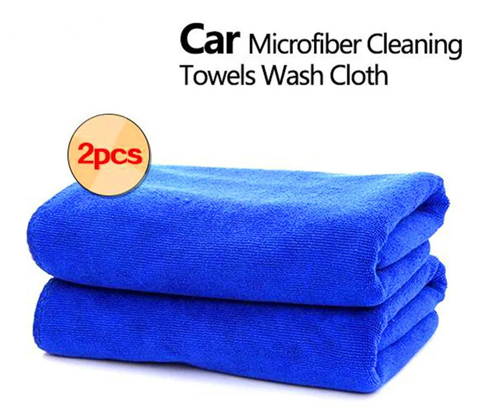 

2Pcs 30x70 CM Extra Soft Car Wash Microfiber Towel Car Cleaning Drying Cloth Car Care Cloth Detailing Car WashTowel Never Scrat