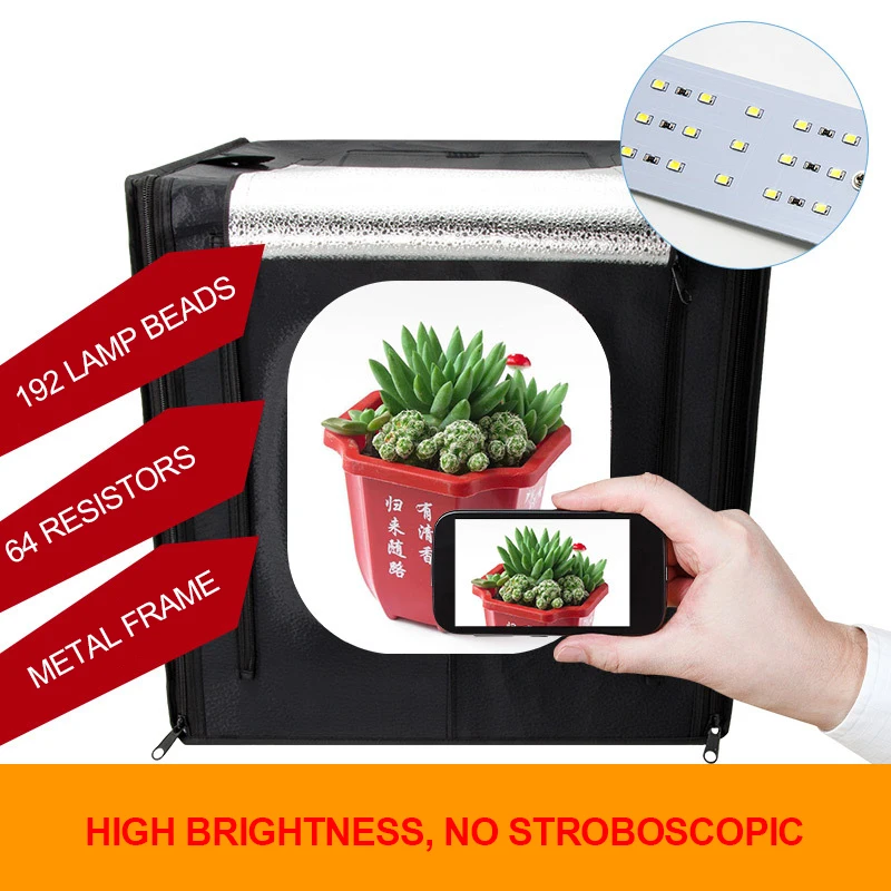 Светодиодный студийный регулируемый светильник 80 см для фотосъемки софтбокс