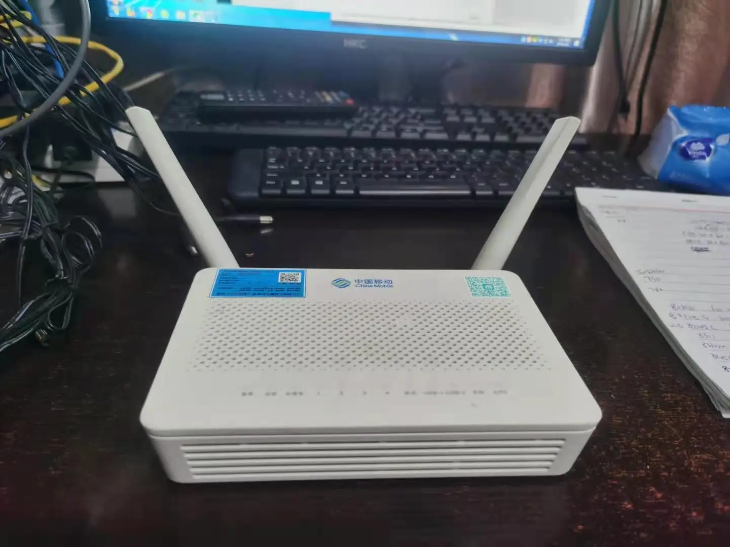 

4pcsLot HS8546V5 second hand ONU Without Power Adapter 5G ONT Free shipping