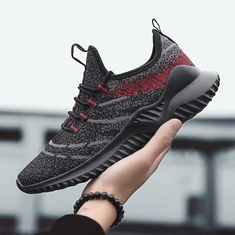 

Мужская повседневная обувь, мужская обувь на шнуровке, трикотажная удобная женская обувь для тенниса, женская обувь для мужчин, модель 13