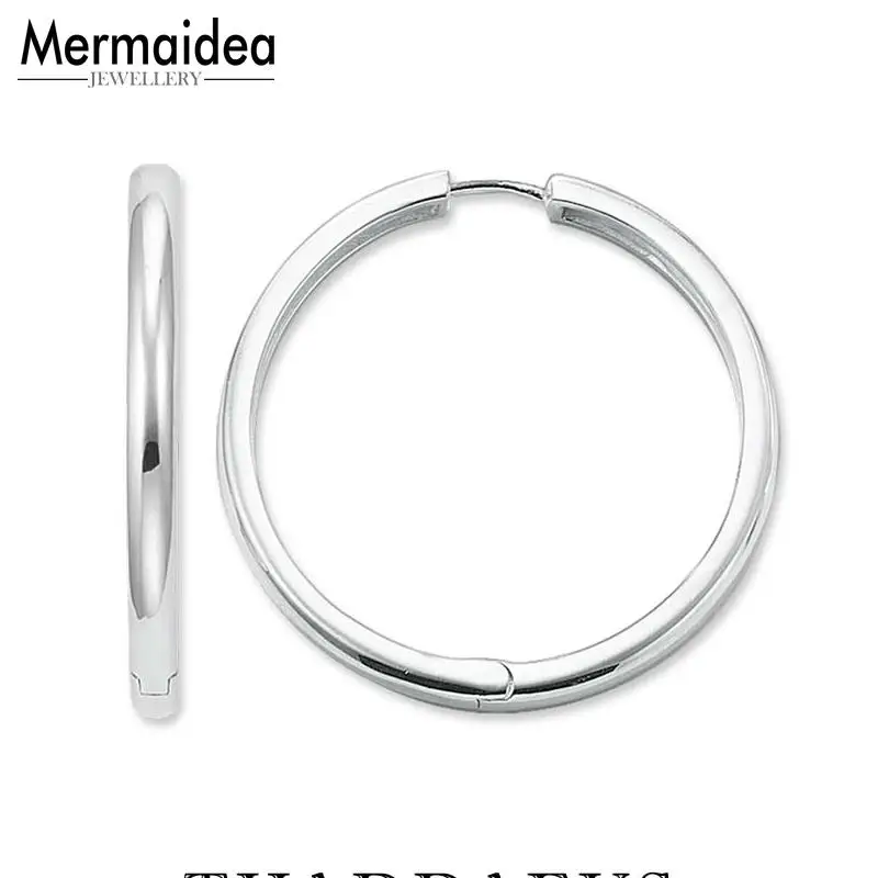 Серьги-кольца на петлях в креольском стиле женские большие трендовые ювелирные