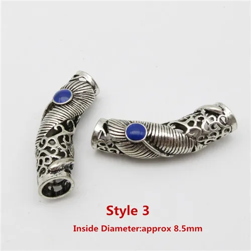 2pcs Style 3 2 шт./упак. руны викингов, подвязанные лентой, с объемной волной, бороды, дредлоки, для увеличения объема, бусины трубчатые кольца для усов, дредлоки, для увеличения объема, Viking самодельные Украшения, Аксессуары - Цвет: 2pcs Style 3