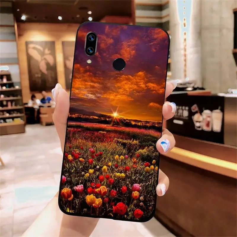 

Red Poppies Poppy flowers pattern Phone Case For Xiaomi Redmi note 7 8 9 t k30 max3 9 s 10 pro lite protective shell